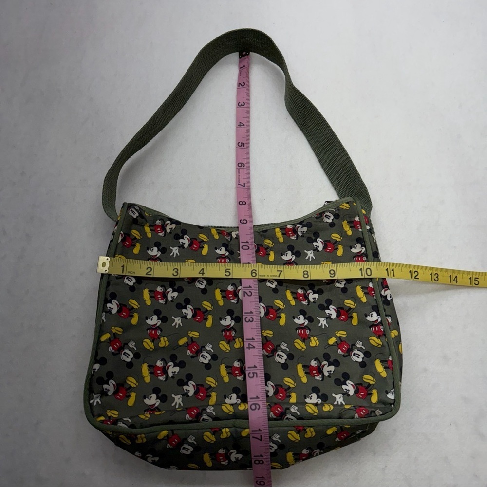 Disney Mickey Mouse Army Green Purse Handbag Crossbody - Picture 7 of 11